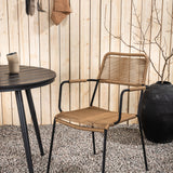 Break - Jídelní stůl Kulatý - Černá / Černá - Alu / Aintwood - 90ø _1+ Lindos - Křeslo - Black Alu / Latte Latte _2