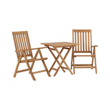 Keňa - Skládací stůl - Natural - Teak - 70*70cm +Keňa 5-polohová skládací židle - Teak _2