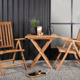 Keňa - Skládací stůl - Natural - Teak - 70*70cm +Keňa 5-polohová skládací židle - Teak _2