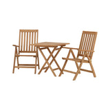 Keňa - Skládací stůl - Natural - Teak - 70*70cm +Keňa 5-polohová skládací židle - Teak _2