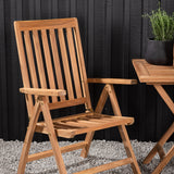 Keňa - Skládací stůl - Natural - Teak - 70*70cm +Keňa 5-polohová skládací židle - Teak _2