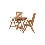 Keňa - Skládací stůl - Natural - Teak - 70*70cm +Keňa 5-polohová skládací židle - Teak _2