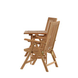 Keňa - Skládací stůl - Natural - Teak - 70*70cm +Keňa 5-polohová skládací židle - Teak _2