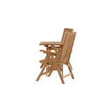 Keňa - Skládací stůl - Natural - Teak - 70*70cm +Keňa 5-polohová skládací židle - Teak _2