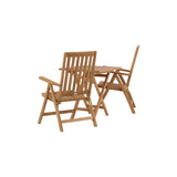 Keňa - Skládací stůl - Natural - Teak - 70*70cm +Keňa 5-polohová skládací židle - Teak _2