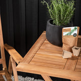 Keňa - Skládací stůl - Natural - Teak - 70*70cm +Keňa 5-polohová skládací židle - Teak _2