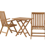 Keňa - Skládací stůl - Natural - Teak - 70*70cm +Keňa 5-polohová skládací židle - Teak _2