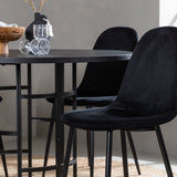 Jídelní stůl Copenhagen – černá / černá dýha + jídelní židle Polar – černé nohy / černý samet _4