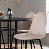 Jídelní stůl Copenhagen – černá / černá dýha + jídelní židle Polar – černé nohy / béžový samet _4