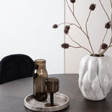 Jídelní stůl Copenhagen – černá / mocca dýha + jídelní židle Polar – černé nohy / černý samet _4