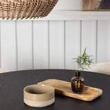 Kulatý jídelní stůl Bootcut – Černá / Černá Fanéer + Židle Berit – Černá / Béžová Velvet _4