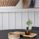 Bootcut kulatý jídelní stůl - černá / černá Fanéer + židle Kenth - černá / černá PU _4