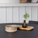 Bootcut kulatý jídelní stůl - černá / černá Fanéer + židle Kenth - černá / černá PU _4