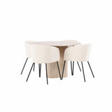 OliviaJídelní stůl-WhiteWashDýha+BeritChair-Black/BeigeVelvet_4