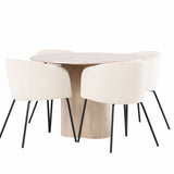 OliviaJídelní stůl-WhiteWashDýha+BeritChair-Black/BeigeVelvet_4