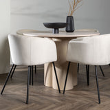 OliviaJídelní stůl-WhiteWashDýha+BeritChair-Black/BeigeVelvet_4