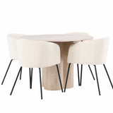 OliviaJídelní stůl-WhiteWashDýha+BeritChair-Black/BeigeVelvet_4