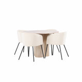 OliviaJídelní stůl-WhiteWashDýha+BeritChair-Black/BeigeVelvet_4