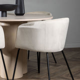 OliviaJídelní stůl-WhiteWashDýha+BeritChair-Black/BeigeVelvet_4