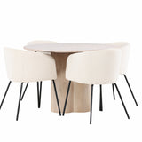 OliviaJídelní stůl-WhiteWashDýha+BeritChair-Black/BeigeVelvet_4