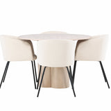 OliviaJídelní stůl-WhiteWashDýha+BeritChair-Black/BeigeVelvet_4