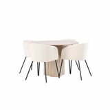 OliviaJídelní stůl-WhiteWashDýha+BeritChair-Black/BeigeVelvet_4