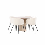 OliviaJídelní stůl-WhiteWashDýha+BeritChair-Black/BeigeVelvet_4