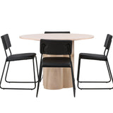 OliviaJídelní stůl-WhiteWashVeneer+KenthChair-Black/BlackPU_4