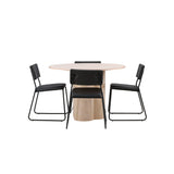 OliviaJídelní stůl-WhiteWashVeneer+KenthChair-Black/BlackPU_4