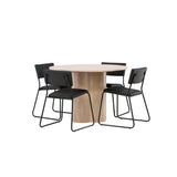OliviaJídelní stůl-WhiteWashVeneer+KenthChair-Black/BlackPU_4