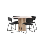 OliviaJídelní stůl-WhiteWashVeneer+KenthChair-Black/BlackPU_4