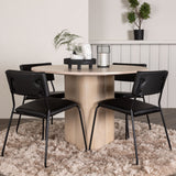OliviaJídelní stůl-WhiteWashVeneer+KenthChair-Black/BlackPU_4