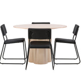 OliviaJídelní stůl-WhiteWashVeneer+KenthChair-Black/BlackPU_4