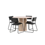 OliviaJídelní stůl-WhiteWashVeneer+KenthChair-Black/BlackPU_4