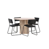 OliviaJídelní stůl-WhiteWashVeneer+KenthChair-Black/BlackPU_4