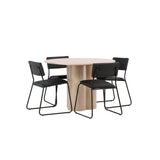 OliviaJídelní stůl-WhiteWashVeneer+KenthChair-Black/BlackPU_4