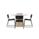 OliviaJídelní stůl-WhiteWashVeneer+KenthChair-Black/BlackPU_4