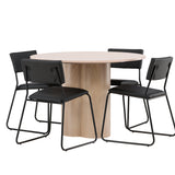OliviaJídelní stůl-WhiteWashVeneer+KenthChair-Black/BlackPU_4
