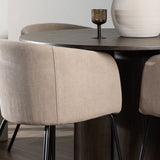 OliviaJídelní Stůl-Mocca/MoccaVeneer+BeritChair-Černá/Béžová látka (polyester)_4
