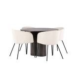 OliviaJídelní stůl-Mocca/MoccaVeneer+BeritChair-Black/BeigeVelvet_4