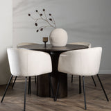 OliviaJídelní stůl-Mocca/MoccaVeneer+BeritChair-Black/BeigeVelvet_4