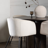 OliviaJídelní stůl-Mocca/MoccaVeneer+BeritChair-Black/BeigeVelvet_4