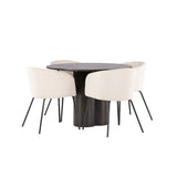 OliviaJídelní stůl-Mocca/MoccaVeneer+BeritChair-Black/BeigeVelvet_4