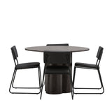 OliviaJídelní stůl-Mocca/MoccaVeneer+KenthChair-Black/BlackPU_4