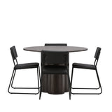 OliviaJídelní stůl-Mocca/MoccaVeneer+KenthChair-Black/BlackPU_4