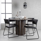 OliviaJídelní stůl-Mocca/MoccaVeneer+KenthChair-Black/BlackPU_4