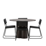 OliviaJídelní stůl-Mocca/MoccaVeneer+KenthChair-Black/BlackPU_4