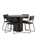 OliviaJídelní stůl-Mocca/MoccaVeneer+KenthChair-Black/BlackPU_4
