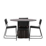OliviaJídelní stůl-Mocca/MoccaVeneer+KenthChair-Black/BlackPU_4