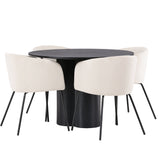 OliviaJídelní stůl-Černá/BlackVeneer+BeritChair-Černá/BéžováVelvet_4